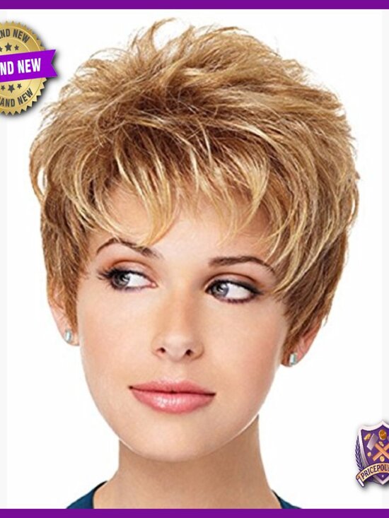 Layered Pixie Wig, Average Size, Heat-Stylable Polyester, Comfort Fit Cap